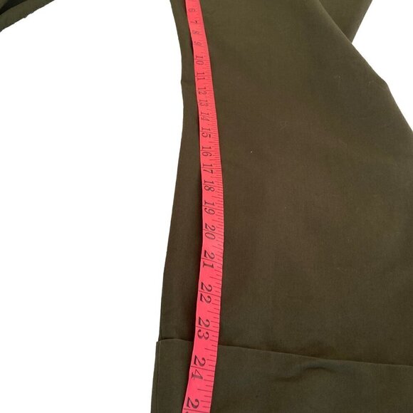 Ann Taylor Cargo Pants Size 12 Army Green Ankle Length Cuffed Elastic Waist - Picture 7 of 9